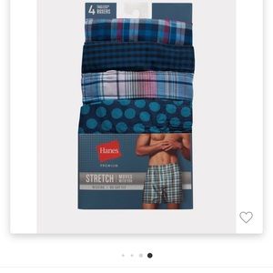NWOT 5pc Hanes Premium Men's Stretch Woven Boxer
Shorts